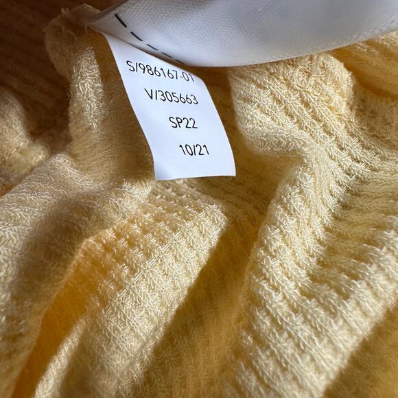 Athleta Wind Down Sleep Shorts Waffle Knit Yellow Women's Size Small NWT - Picture 7 of 12